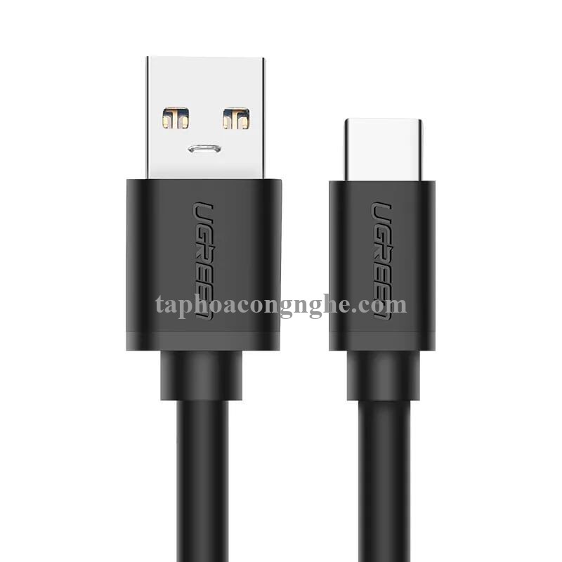Ugreen 20881 0.5M màu đen Cáp dữ liệu USB 3.0 sang Type-C truyền dữ liệu từ máy tính ra điện thoại dài US184 30020881